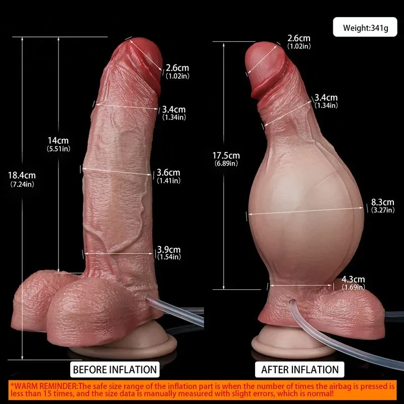 7.2 IN Ejaculating and Inflatable Most Realistic Silicone Dildo 1 7.2 IN Ejaculating and Inflatable Most Realistic Silicone Dildo 1