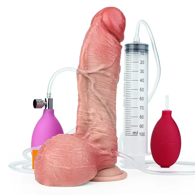 inflatable dildo (6) 7.8 IN Ejaculating and Inflatable Real Looking Penis Dildo - Image 1