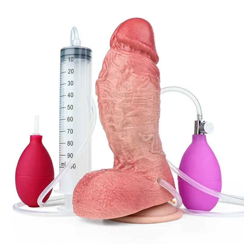 7.5 IN Ejaculating and Inflatable Fat Best Realistic Dildo - Image 1