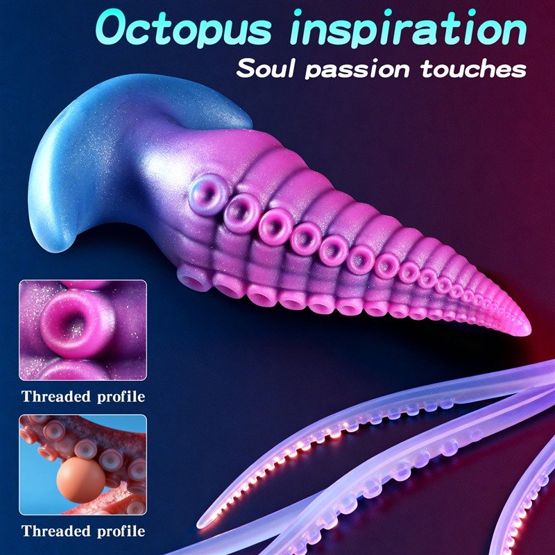 Octopus Tentacle Anal Plug | 4.3-7.8 Inch Silicone T-Base Butt Plug 2 Octopus Tentacle Anal Plug | 4.3-7.8 Inch Silicone T-Base Butt Plug 2