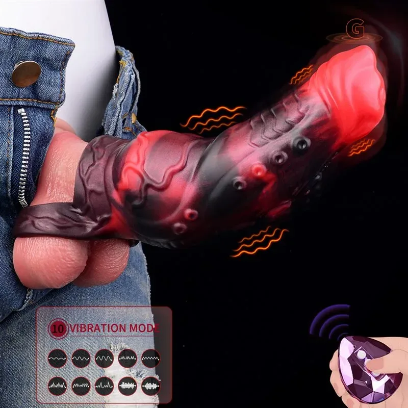 6/7 IN Vibrating Tentacle Knot Cock Sleeve Silicone Exotic Penis Sheath 2 6/7 IN Vibrating Tentacle Knot Cock Sleeve Silicone Exotic Penis Sheath 2