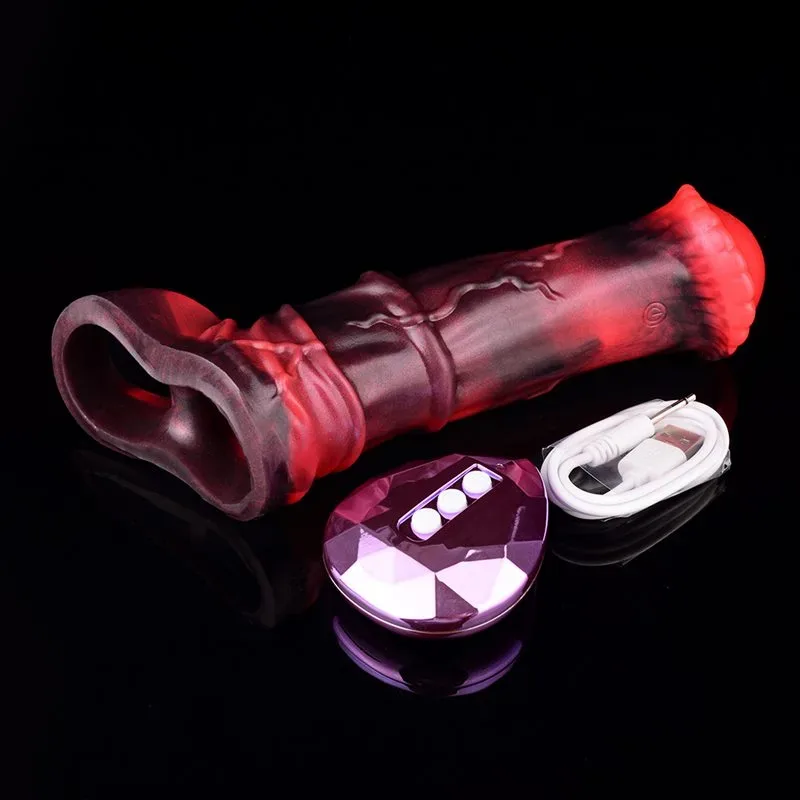 6/7.2 IN Vibrating Horse Cock Sleeve Fantasy Silicone Penis Sheath 3 6/7.2 IN Vibrating Horse Cock Sleeve Fantasy Silicone Penis Sheath 3