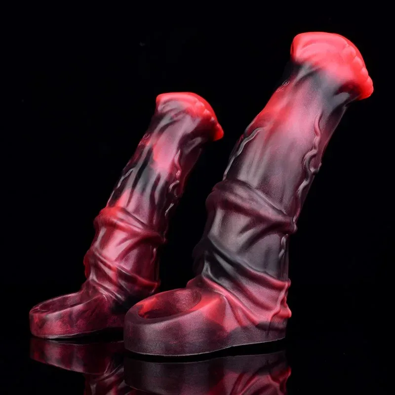 6/7.2 IN Vibrating Horse Cock Sleeve Fantasy Silicone Penis Sheath 6 6/7.2 IN Vibrating Horse Cock Sleeve Fantasy Silicone Penis Sheath 6