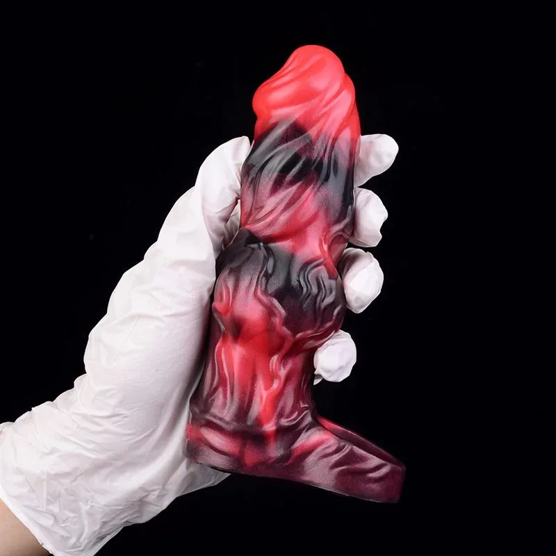 5.9 IN Vibrating Dog Knot Cock Sleeve Silicone Canine Penis Sheath 8 5.9 IN Vibrating Dog Knot Cock Sleeve Silicone Canine Penis Sheath 8