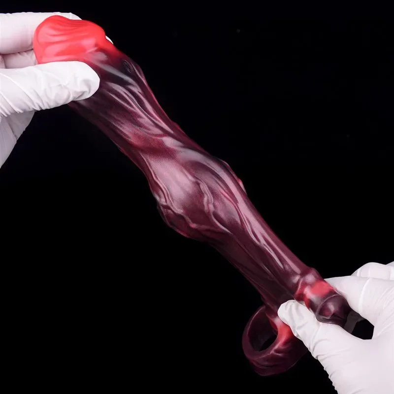 5.9 IN Vibrating Dog Knot Cock Sleeve Silicone Canine Penis Sheath 11 5.9 IN Vibrating Dog Knot Cock Sleeve Silicone Canine Penis Sheath 11