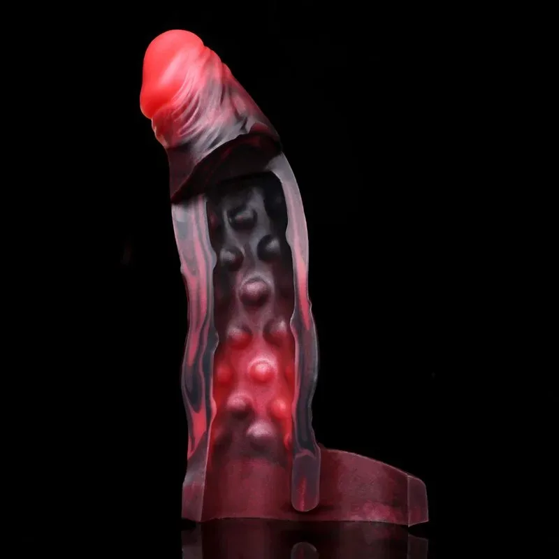 7.1 IN Vibrating Penis Sleeve Fantasy Dog Knot Cock Extender 10 7.1 IN Vibrating Penis Sleeve Fantasy Dog Knot Cock Extender 10