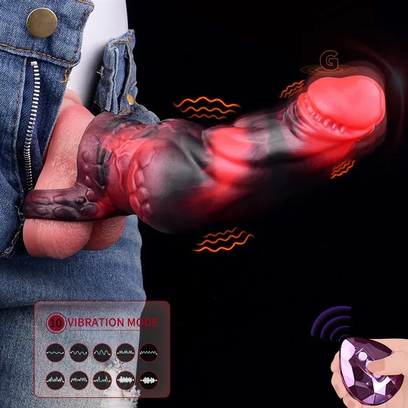 7.1 IN Vibrating Fantasy Penis Sheath Soft Silicone Knotted Cock Sleeve 2 7.1 IN Vibrating Fantasy Penis Sheath Soft Silicone Knotted Cock Sleeve 2