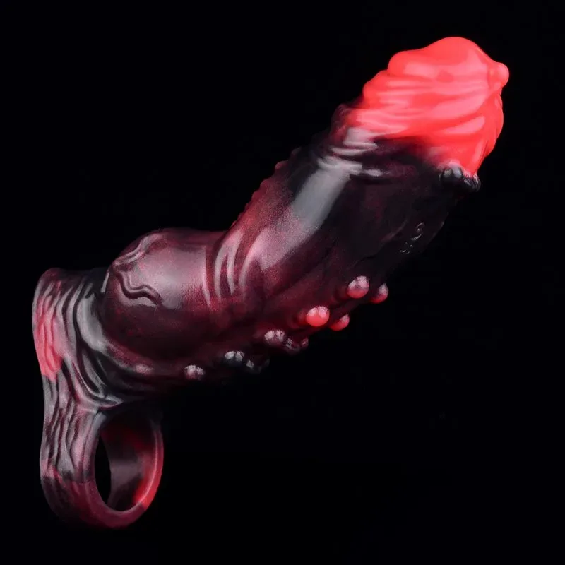 6 IN Vibrating Exotic Cock Sleeve Fantasy Silicone Knot Sheath Sex Toy 7 6 IN Vibrating Exotic Cock Sleeve Fantasy Silicone Knot Sheath Sex Toy 7