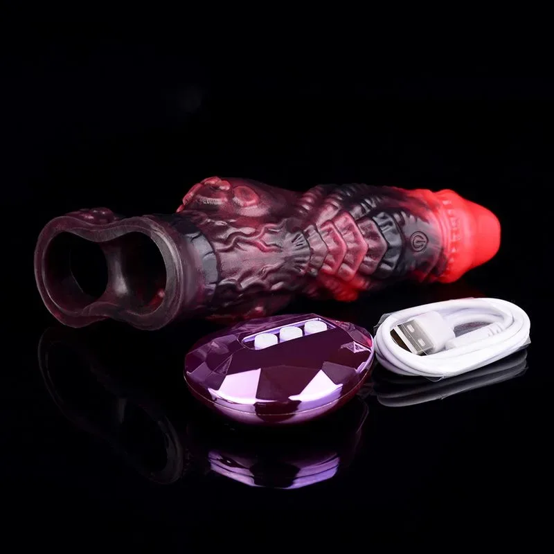 6 IN Remote Control Dragon Cock Sleeve Vibrating Knot Penis Extender 3 6 IN Remote Control Dragon Cock Sleeve Vibrating Knot Penis Extender 3