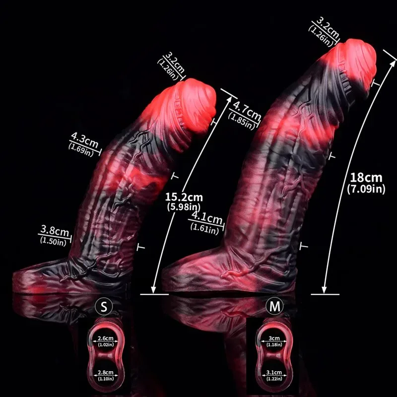 6/7 IN Vibrating Textured Penis Sleeve Fantasy Silicone Cock Sheath 1 6/7 IN Vibrating Textured Penis Sleeve Fantasy Silicone Cock Sheath 1