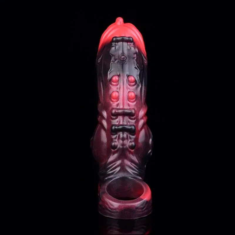 6 IN Vibrating Exotic Cock Sleeve Fantasy Silicone Knot Sheath Sex Toy 8 6 IN Vibrating Exotic Cock Sleeve Fantasy Silicone Knot Sheath Sex Toy 8