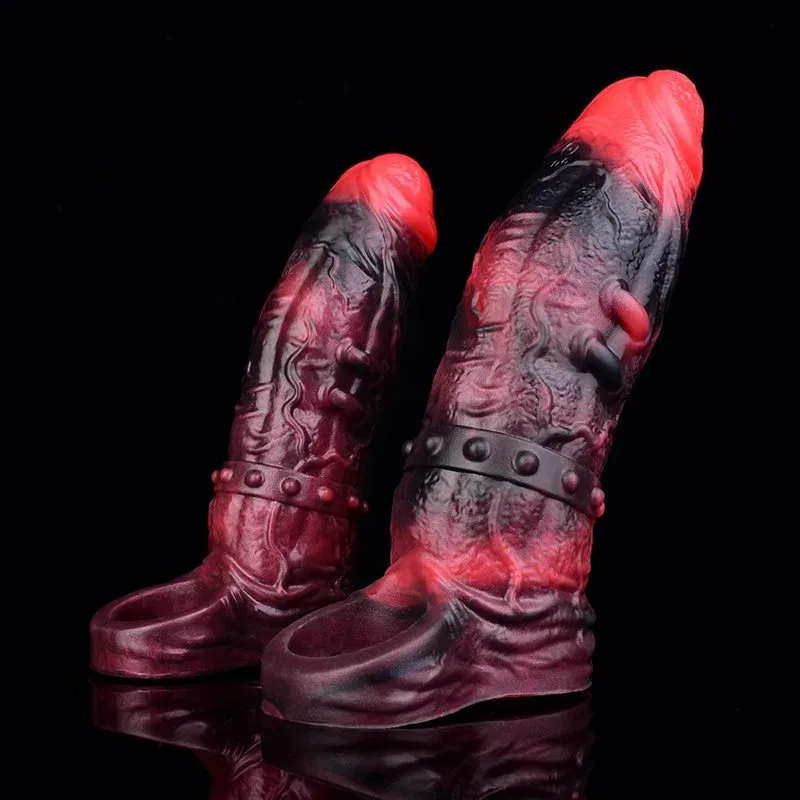 6/7 IN Vibrating Fantasy Sleeve Soft Silicone Exotic Penis Extension 5 6/7 IN Vibrating Fantasy Sleeve Soft Silicone Exotic Penis Extension 5