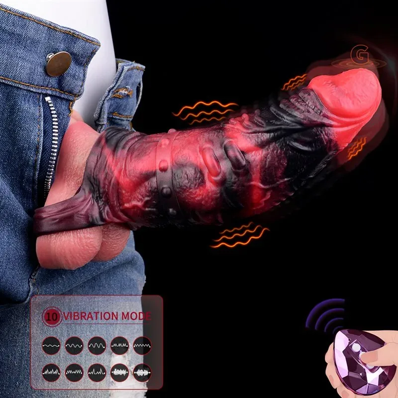 6/7 IN Vibrating Fantasy Sleeve Soft Silicone Exotic Penis Extension 2 6/7 IN Vibrating Fantasy Sleeve Soft Silicone Exotic Penis Extension 2