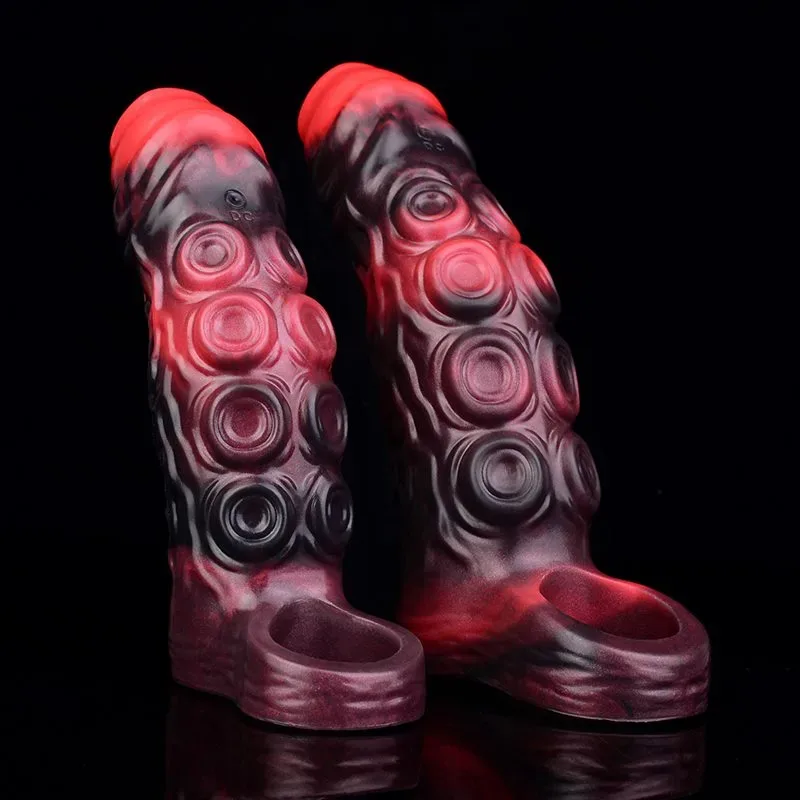 6/7.2 IN Vibrating Tentacle Cock Sleeve Fantasy Creature Penis Extension 8 6/7.2 IN Vibrating Tentacle Cock Sleeve Fantasy Creature Penis Extension 8