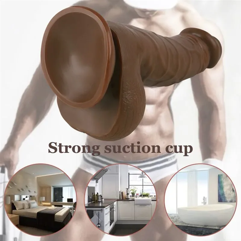 10 IN Big Brown PVC Dildo Strap On Harness Kit 8 10 IN Big Brown PVC Dildo Strap On Harness Kit 8