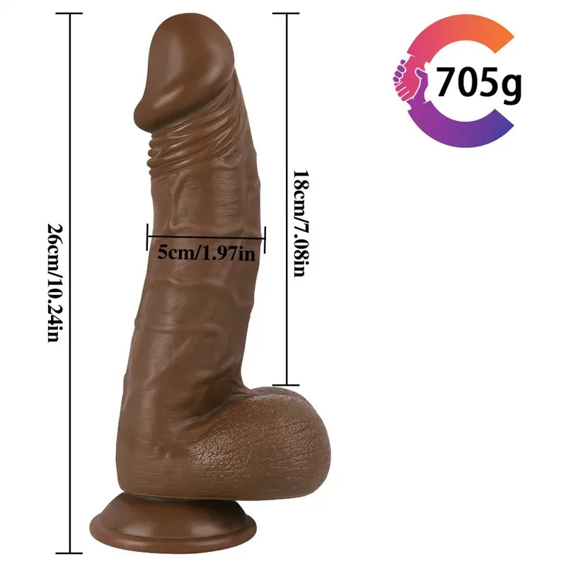 10 IN Big Brown PVC Dildo Strap On Harness Kit 2 10 IN Big Brown PVC Dildo Strap On Harness Kit 2