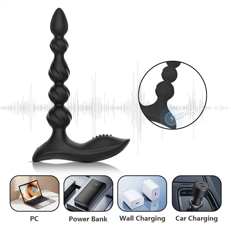 Wireless 10 Powerful Vibration Prostate Massager Anal Beads Vibrator 4 Wireless 10 Powerful Vibration Prostate Massager Anal Beads Vibrator 4