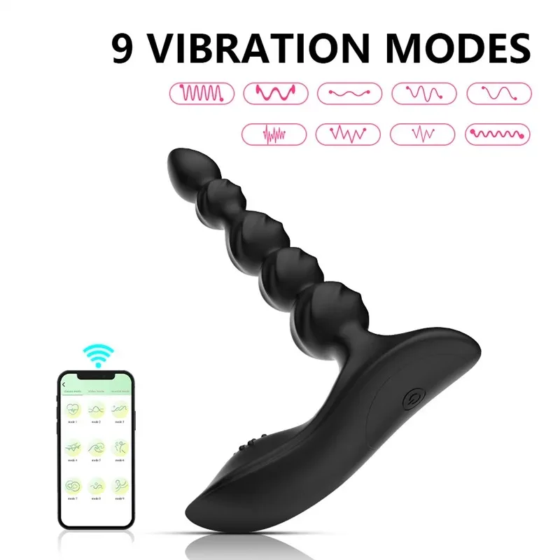 Wireless 10 Powerful Vibration Prostate Massager Anal Beads Vibrator 2 Wireless 10 Powerful Vibration Prostate Massager Anal Beads Vibrator 2
