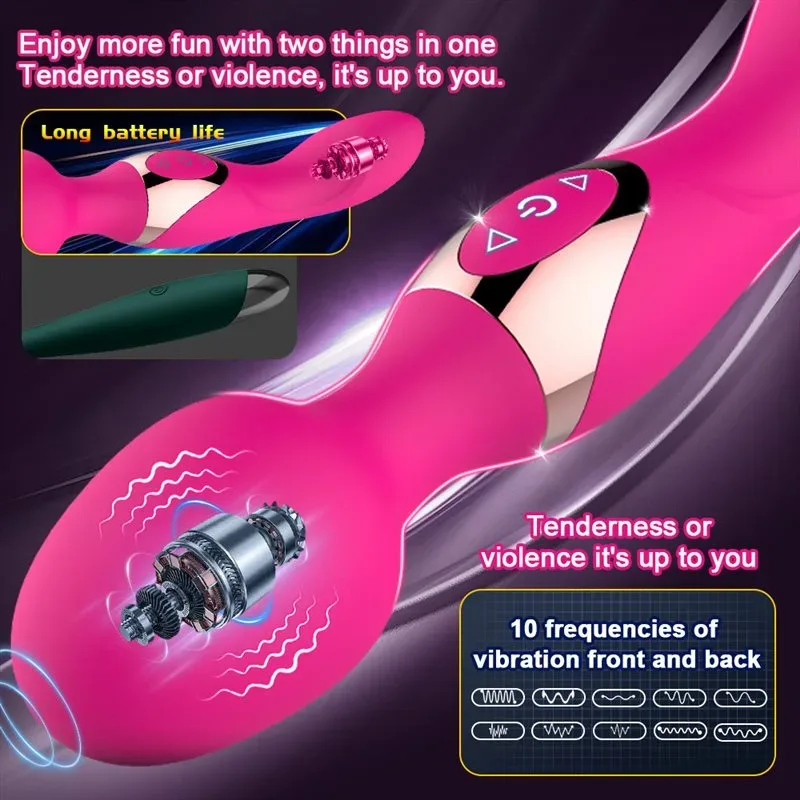 10 Speeds Double Stimulation Magic Wand Massager 2 10 Speeds Double Stimulation Magic Wand Massager 2