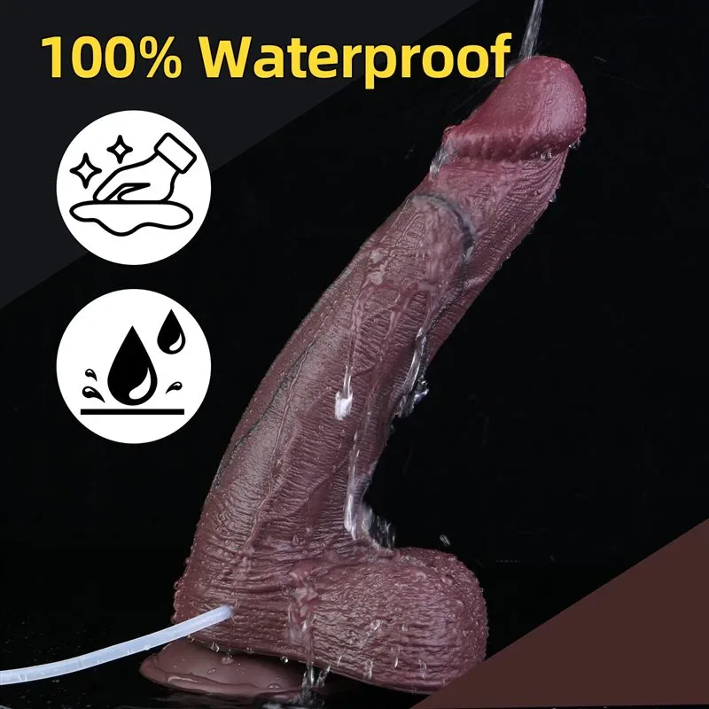 11.2 Inch Large Black Most Realistic Dual Layer Silicone Ejaculating Dildo 4 11.2 Inch Large Black Most Realistic Dual Layer Silicone Ejaculating Dildo 4