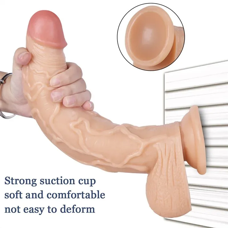 11.5 IN Big Fat Textured PVC Dildo with Powerful Suction Cup 5 11.5 IN Big Fat Textured PVC Dildo with Powerful Suction Cup 5