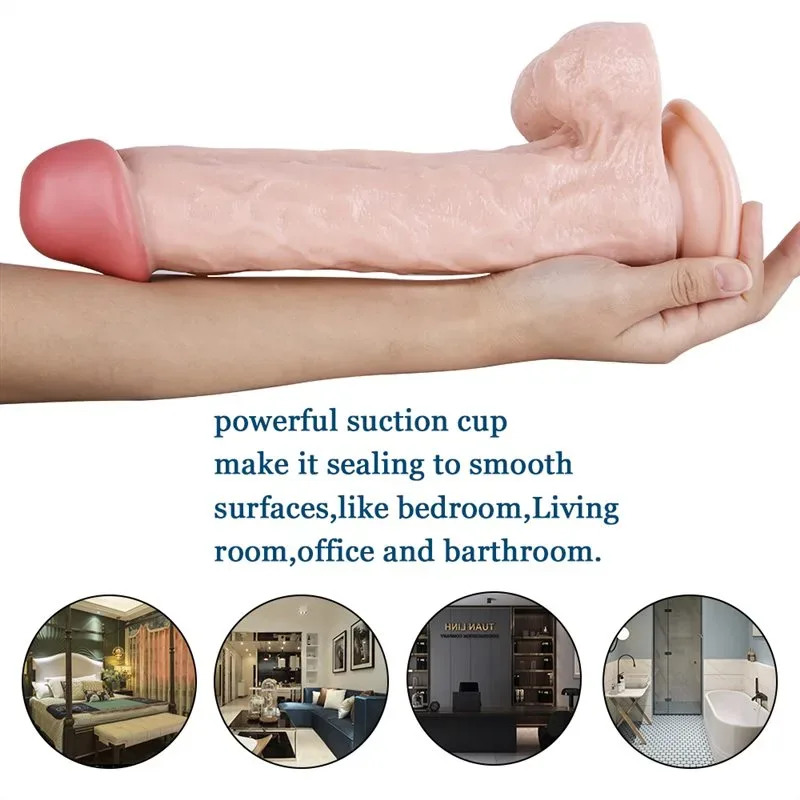 11.5 IN Big Long Lifelike Flesh PVC Dildo 5 11.5 IN Big Long Lifelike Flesh PVC Dildo 5
