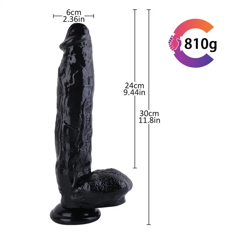 11.5 IN Black Fat PVC Suction Cup Dildo 1 11.5 IN Black Fat PVC Suction Cup Dildo 1