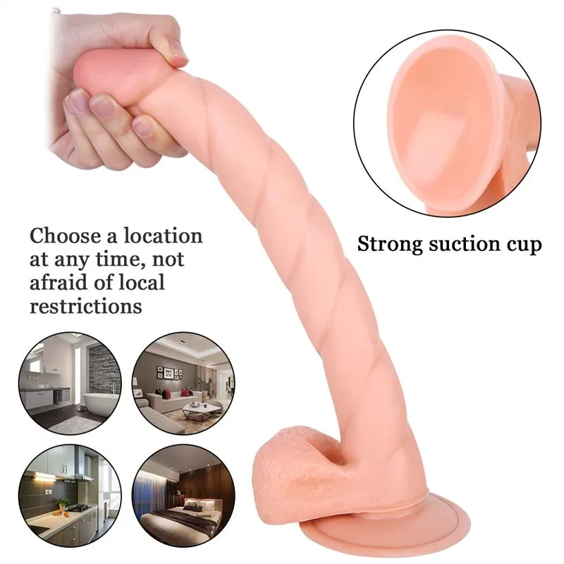 12.5 IN Long Slim Spiral PVC Dildo 4 12.5 IN Long Slim Spiral PVC Dildo 4