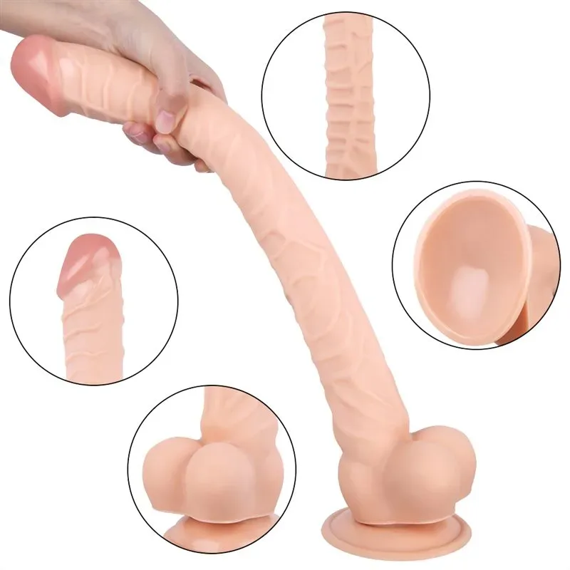 16 IN Extra Long Thin Lesbian Strap-On Dildo Harness Set 7 16 IN Extra Long Thin Lesbian Strap-On Dildo Harness Set 7