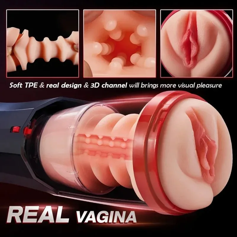 Automatic Telescopic Male Masturbator Realistic Vagina Cup 1 Automatic Telescopic Male Masturbator Realistic Vagina Cup 1