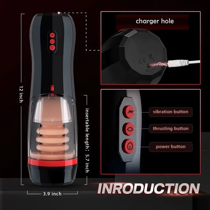 Automatic Telescopic Male Masturbator Realistic Vagina Cup 4 Automatic Telescopic Male Masturbator Realistic Vagina Cup 4