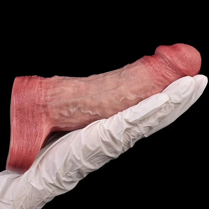 6.5 Inch 10 Vibration Liquid Silicone Real Lifelike Penis Sleeve 10 6.5 Inch 10 Vibration Liquid Silicone Real Lifelike Penis Sleeve 10