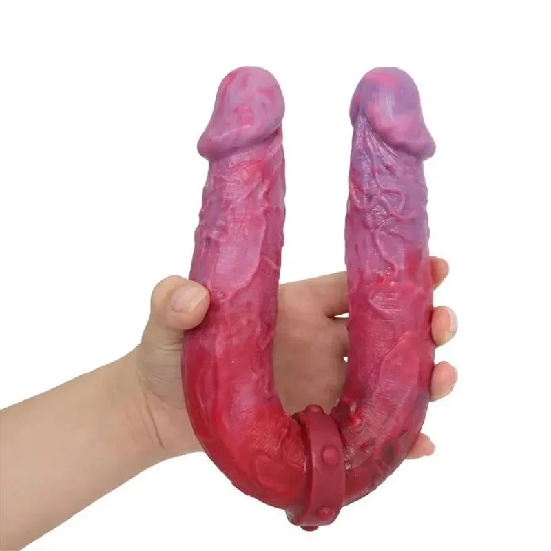 60b23fda2c948aa7 14 IN Soft Silicone Double Penetrator dildo - Image 1