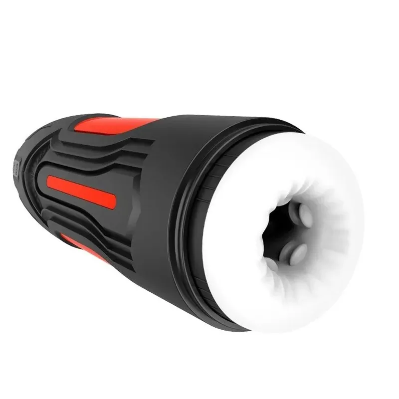 USB Charging Deep Throat 5 Suction 7 Vibration Male Masturbator - Image 1