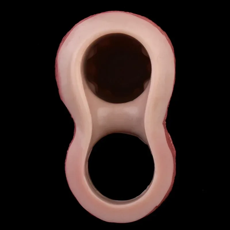 7.3 Inch Vibrating Cock Sleeve Realistic Penis Length Extender 8 7.3 Inch Vibrating Cock Sleeve Realistic Penis Length Extender 8