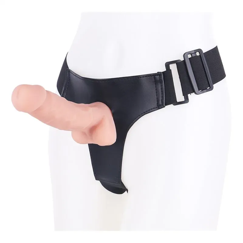 7.5 IN Small Strap On PVC Dildo Harness Set - Image 1