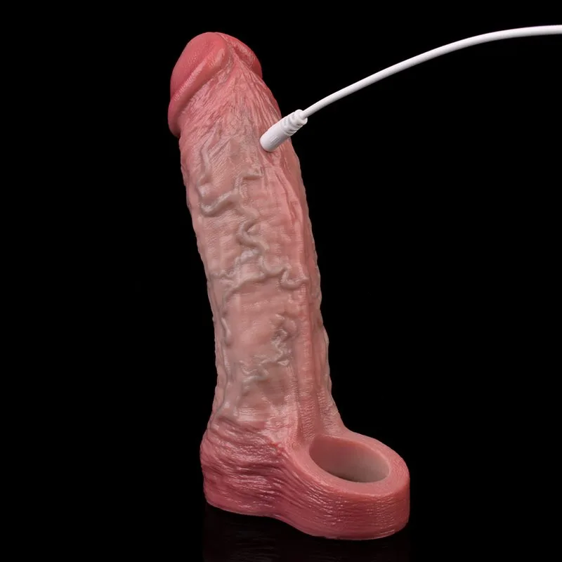 7.5 Inch 10 Vibration Ultra Realistic Penis Extension Cock Sleeve 6 7.5 Inch 10 Vibration Ultra Realistic Penis Extension Cock Sleeve 6