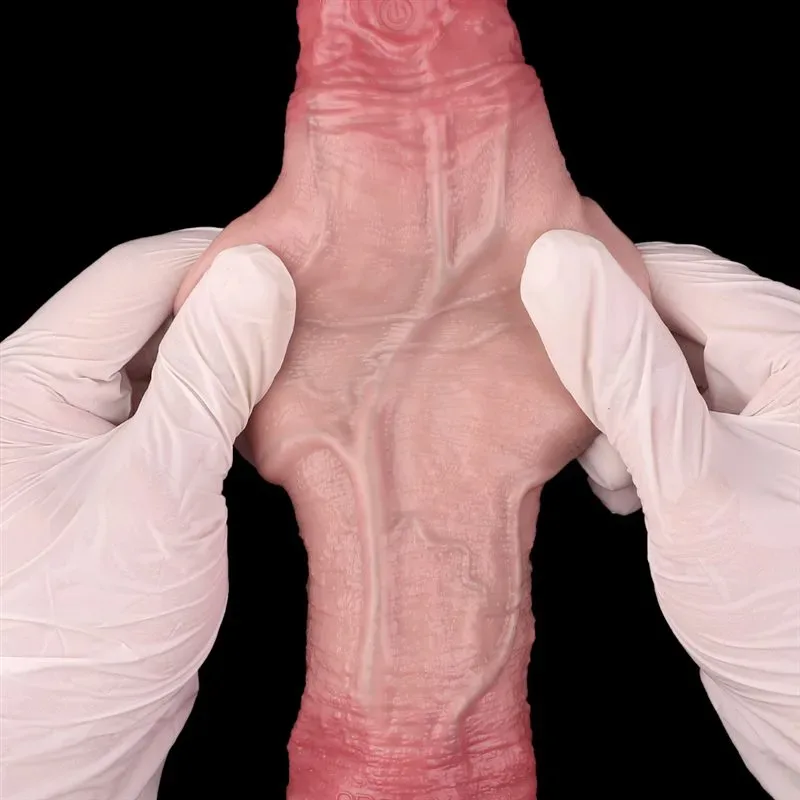 9.1 Inch Vibrating Cock Sleeve Realistic Silicone Penis Sheath Toy 10 9.1 Inch Vibrating Cock Sleeve Realistic Silicone Penis Sheath Toy 10