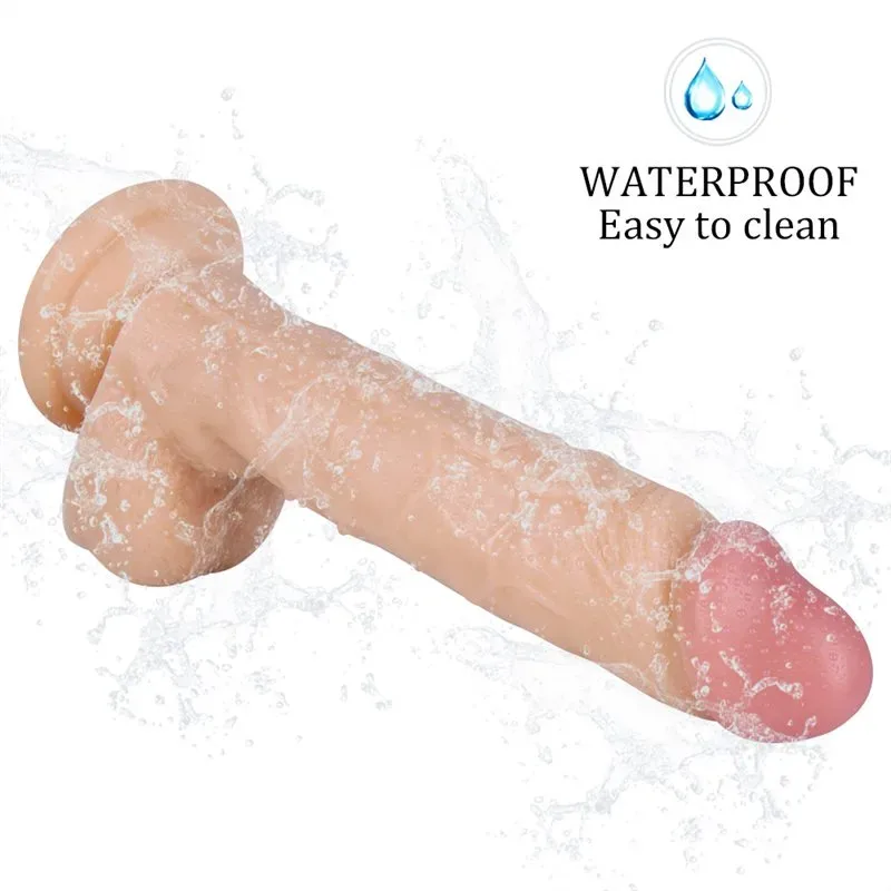 9.5 IN Big Fat Realistic PVC Dildo Ergonomic Penis 6 9.5 IN Big Fat Realistic PVC Dildo Ergonomic Penis 6