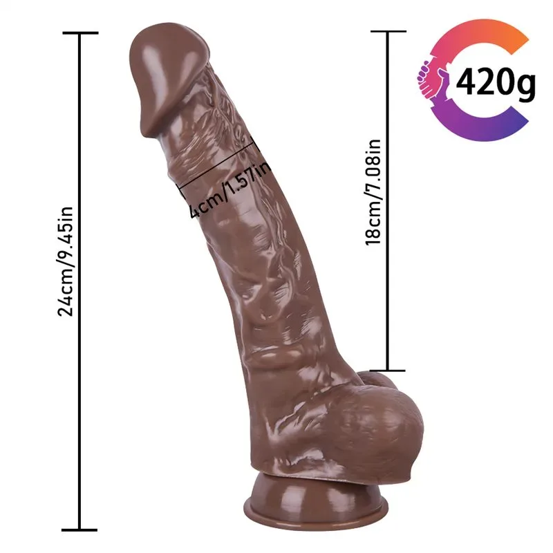 9.5 IN Big Realistic Looking PVC Dildo 1 9.5 IN Big Realistic Looking PVC Dildo 1