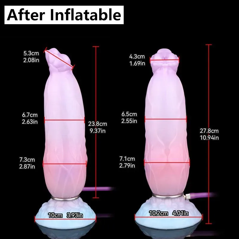 8 Inch Silicone Fantasy Inflatable Special Shape Anal Dildo Plug 2 8 Inch Silicone Fantasy Inflatable Special Shape Anal Dildo Plug 2