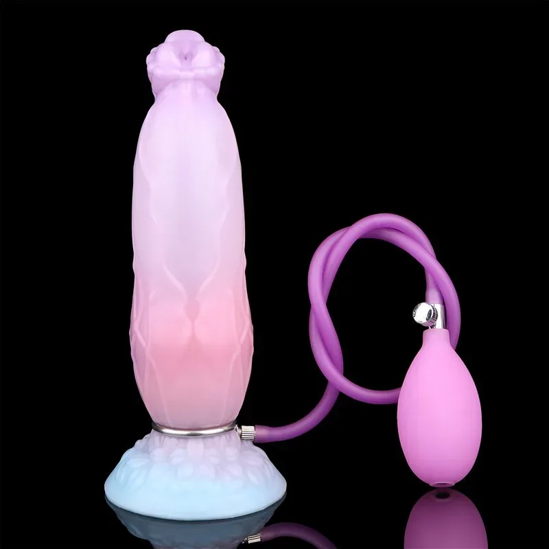 8 Inch Silicone Fantasy Inflatable Special Shape Anal Dildo Plug 4 8 Inch Silicone Fantasy Inflatable Special Shape Anal Dildo Plug 4