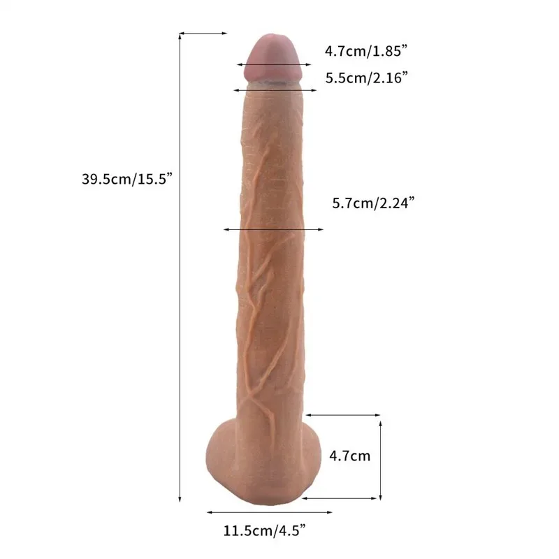 15.5 IN Extreme Long Flexible PVC Dildo 1 15.5 IN Extreme Long Flexible PVC Dildo 1