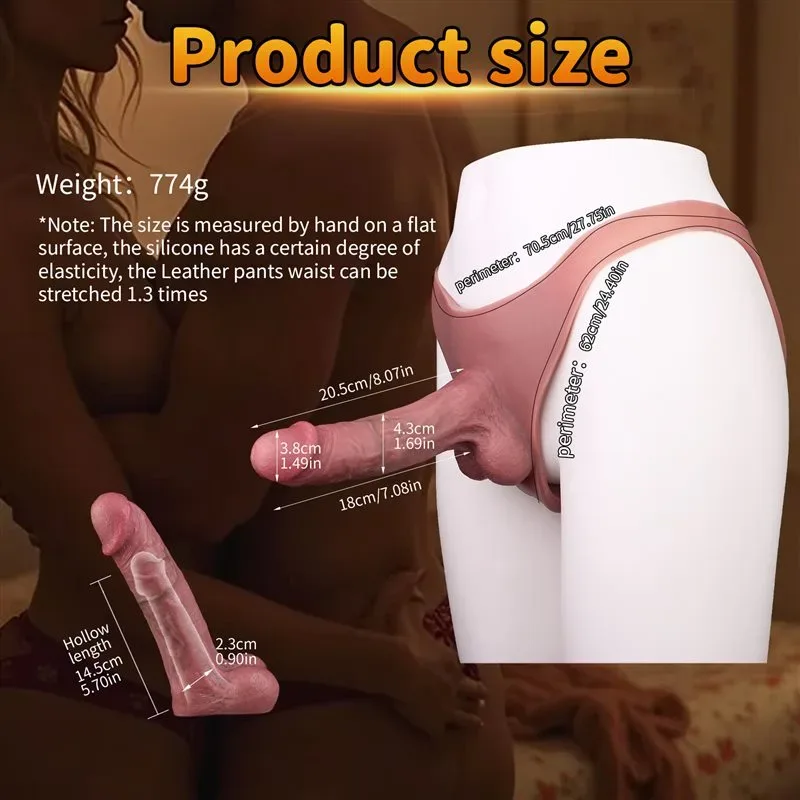 Wearable Ultra Realistic Hollow Dildo Sleeve Silicone Penis Pant 1 Wearable Ultra Realistic Hollow Dildo Sleeve Silicone Penis Pant 1