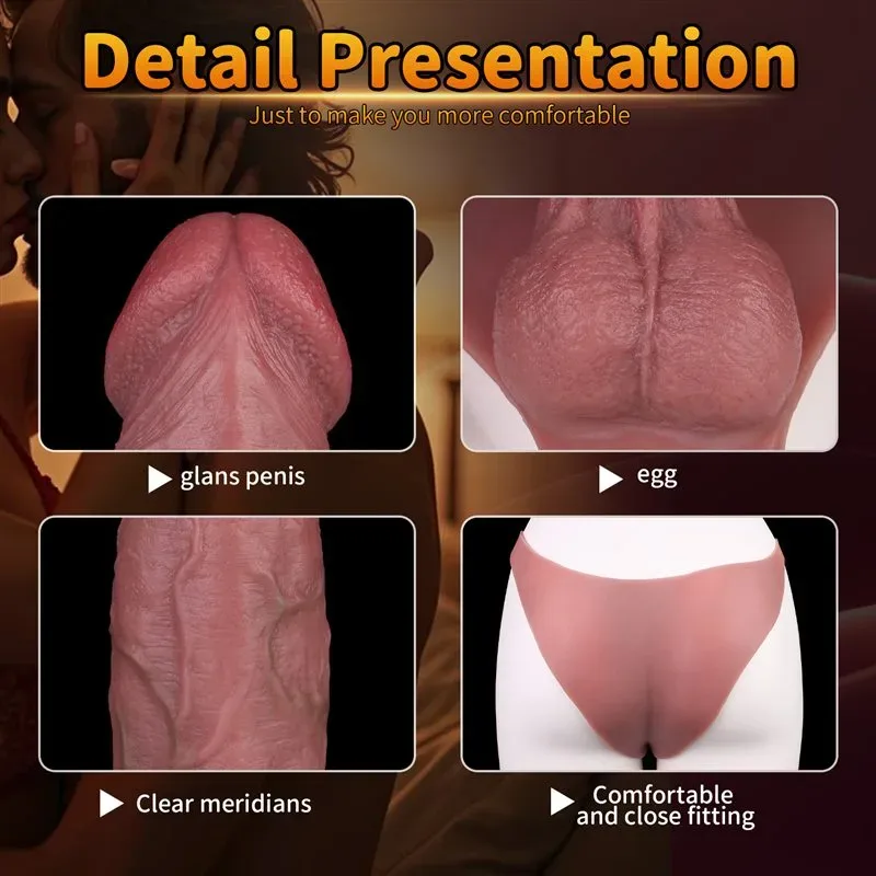 Wearable Ultra Realistic Hollow Dildo Sleeve Silicone Penis Pant 4 Wearable Ultra Realistic Hollow Dildo Sleeve Silicone Penis Pant 4