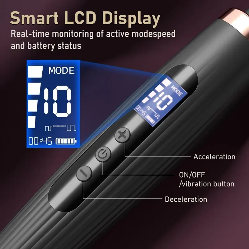 10 Vibration 4 Speeds Smart LCD Display Magic Wand Massager 4 10 Vibration 4 Speeds Smart LCD Display Magic Wand Massager 4