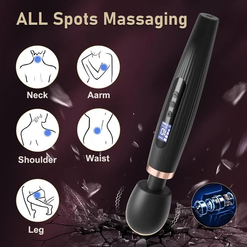 10 Vibration 4 Speeds Smart LCD Display Magic Wand Massager 3 10 Vibration 4 Speeds Smart LCD Display Magic Wand Massager 3