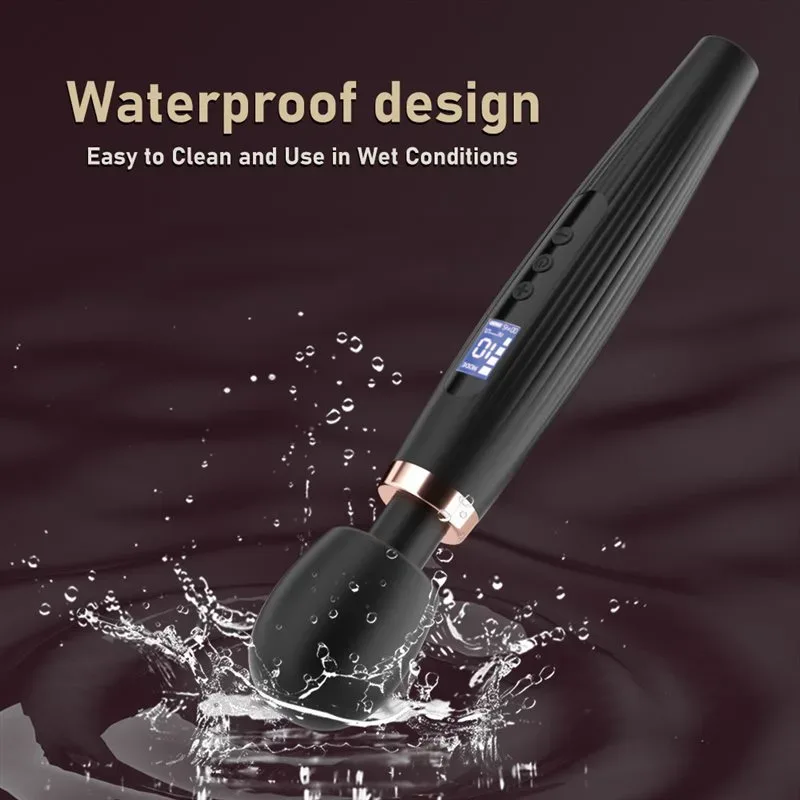10 Vibration 4 Speeds Smart LCD Display Magic Wand Massager 6 10 Vibration 4 Speeds Smart LCD Display Magic Wand Massager 6