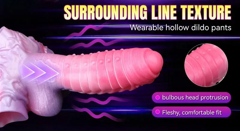 Wearable Lifelike Hollow Penis Pant Fantasy Soft Dragon Cock Sleeve 3 Wearable Lifelike Hollow Penis Pant Fantasy Soft Dragon Cock Sleeve 3
