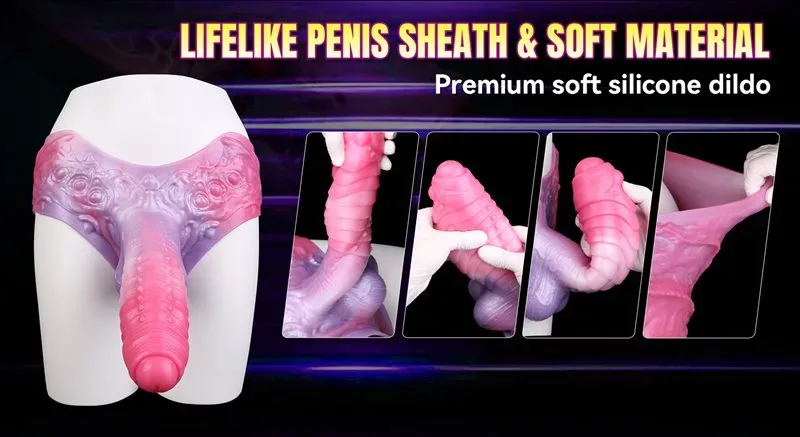 Wearable Lifelike Hollow Penis Pant Fantasy Soft Dragon Cock Sleeve 5 Wearable Lifelike Hollow Penis Pant Fantasy Soft Dragon Cock Sleeve 5